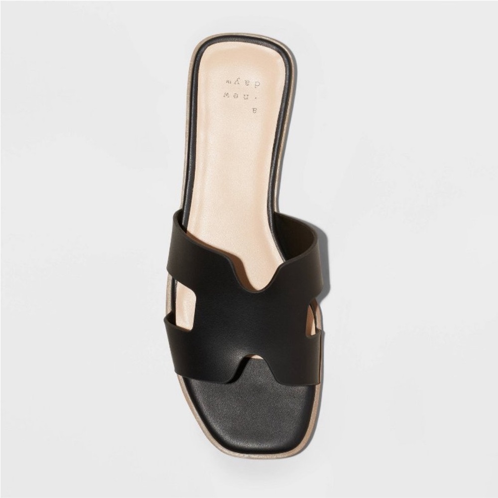 Women’s Nina Slide Sandals Size 7.5 Black NWT New with Tags A New Day Brand